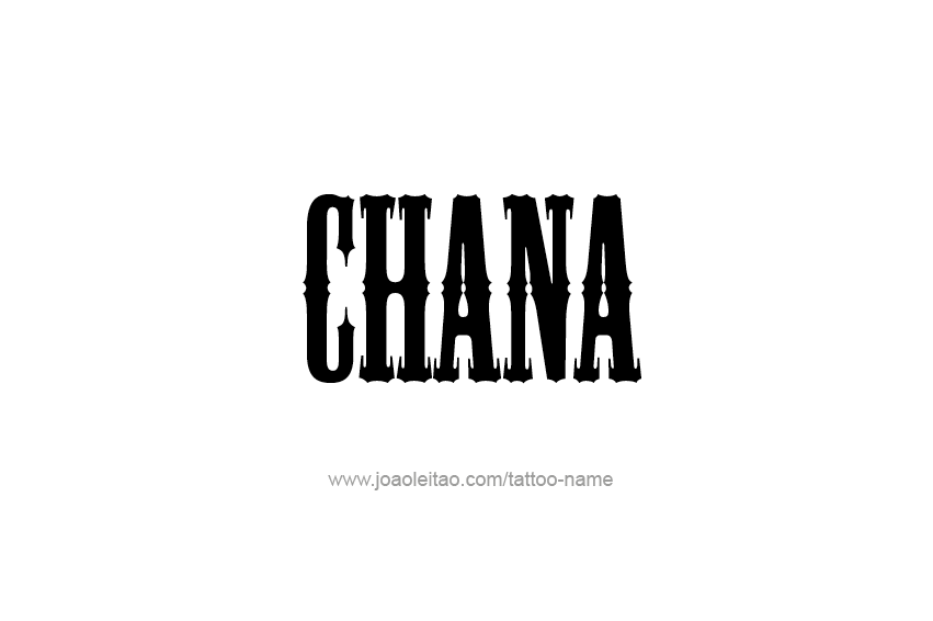 Tattoo Design Name Chana  