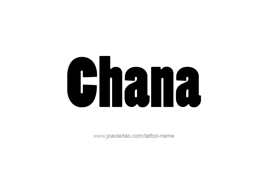 Tattoo Design Name Chana  