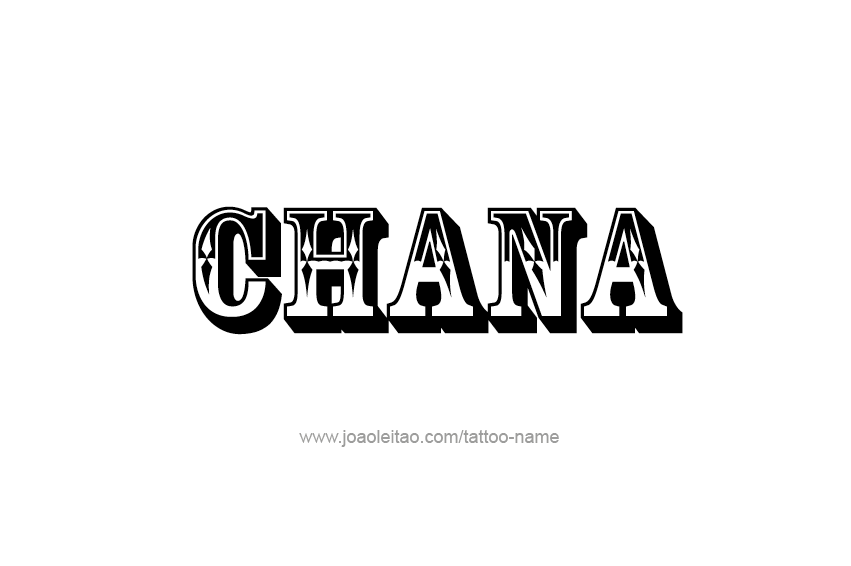 Tattoo Design Name Chana  