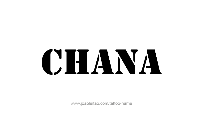 Tattoo Design Name Chana  