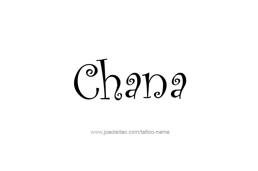 Tattoo Design Name Chana  