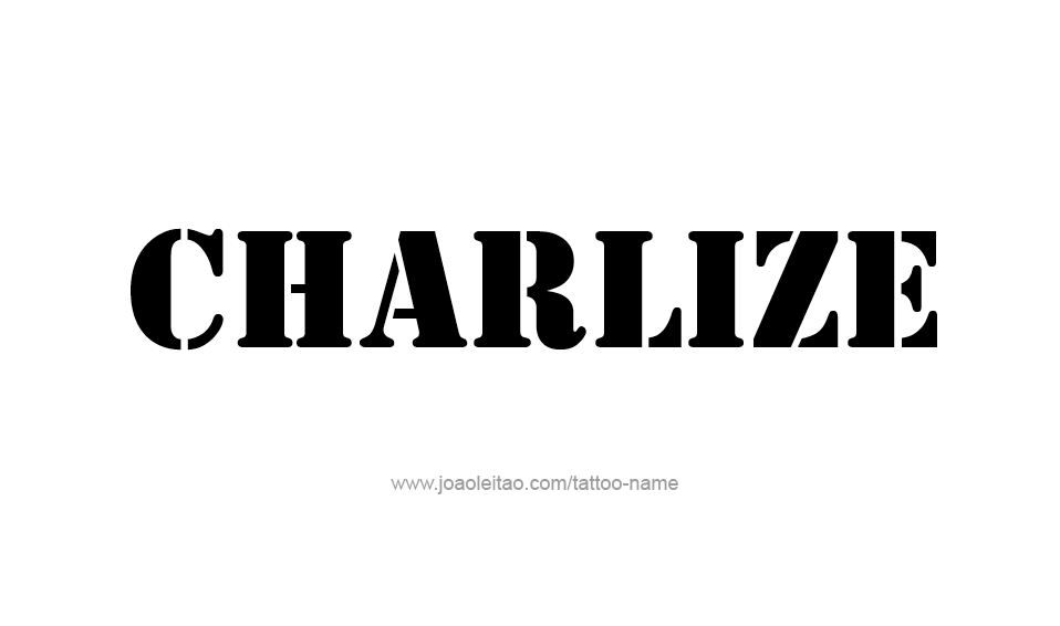 Tattoo Design Name Charlize  