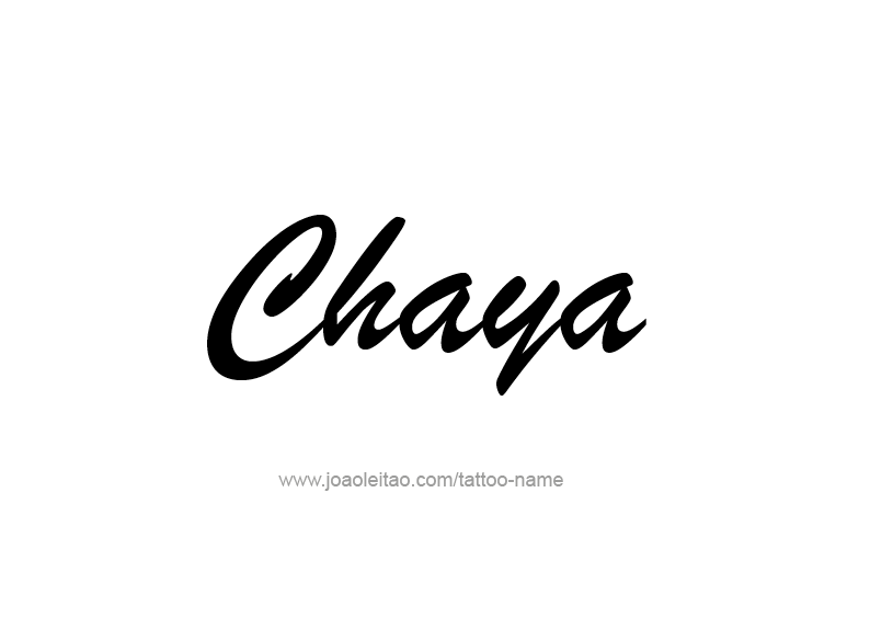 Tattoo Design Name Chaya  