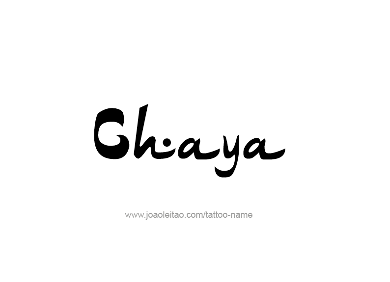 Tattoo Design Name Chaya  