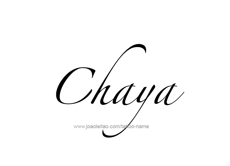 Tattoo Design Name Chaya  