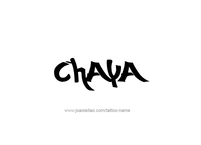 Tattoo Design Name Chaya  