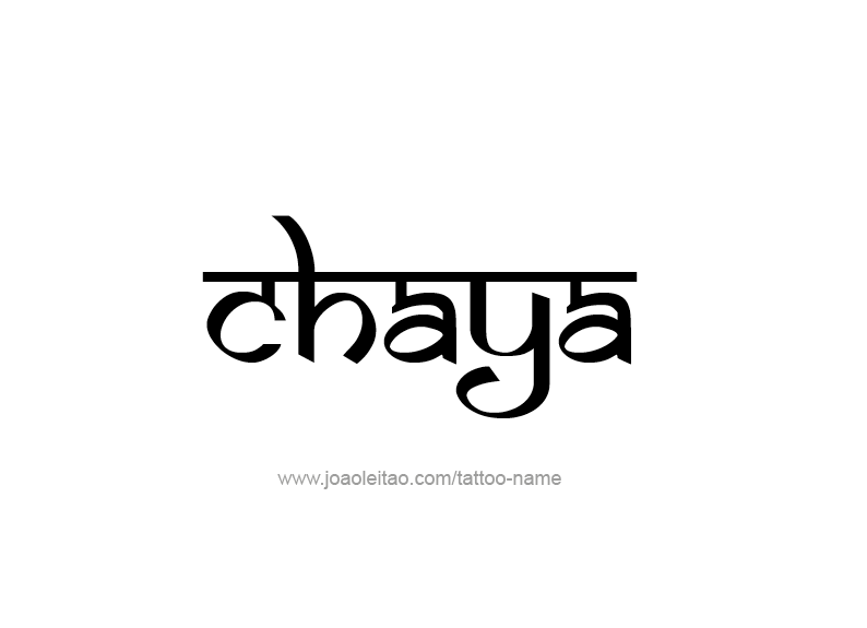 Tattoo Design Name Chaya  