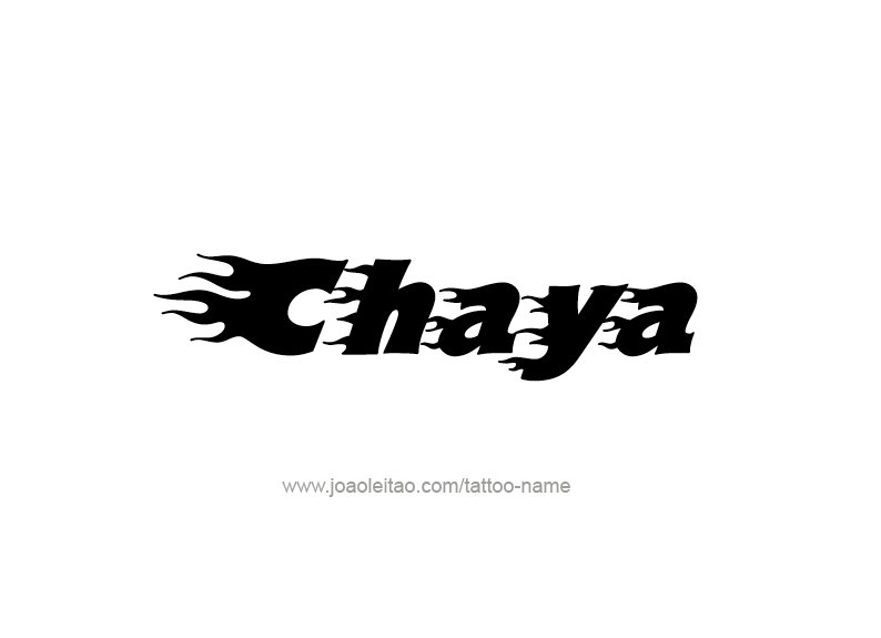 Tattoo Design Name Chaya  