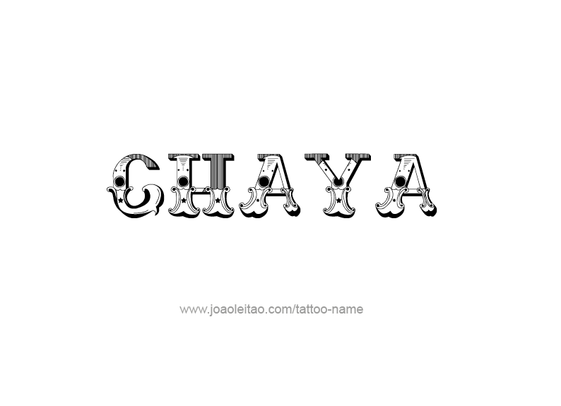 Tattoo Design Name Chaya  