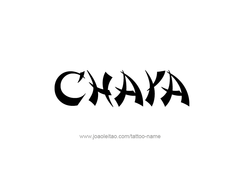 Tattoo Design Name Chaya  