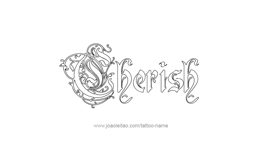 Tattoo Design Name Cherish  