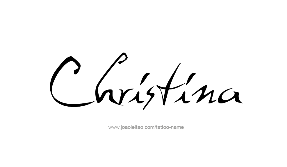 Tattoo Design Name Christina  