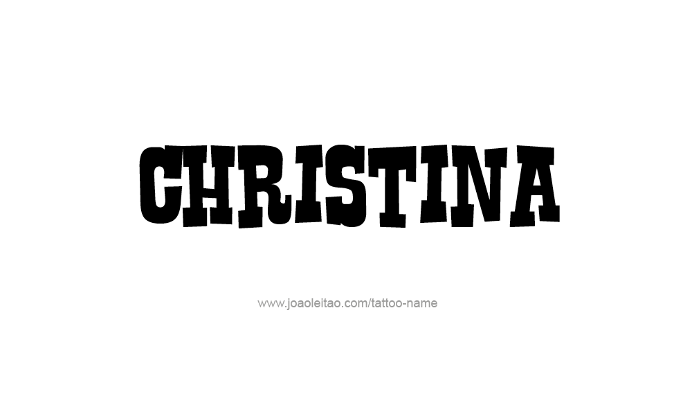 Tattoo Design Name Christina  