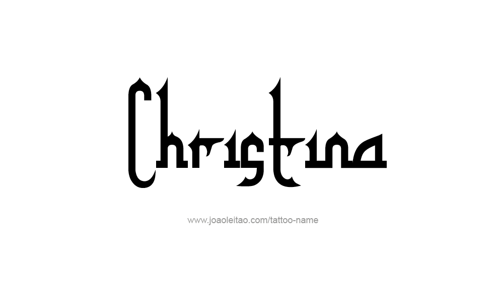 Tattoo Design Name Christina  