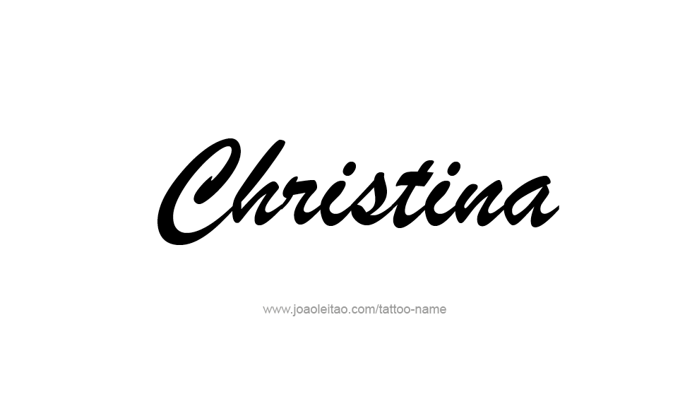 Tattoo Design Name Christina  