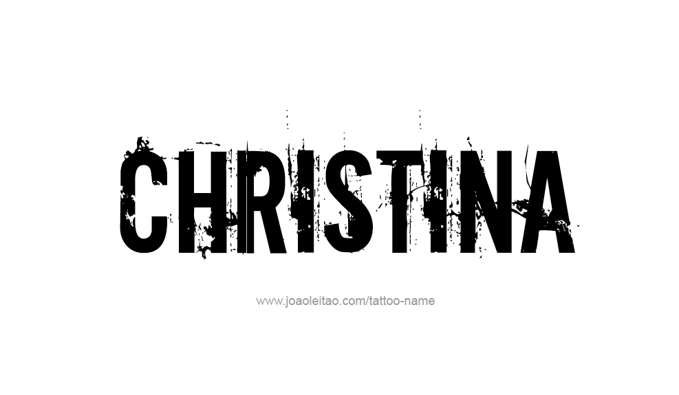 Tattoo Design Name Christina  