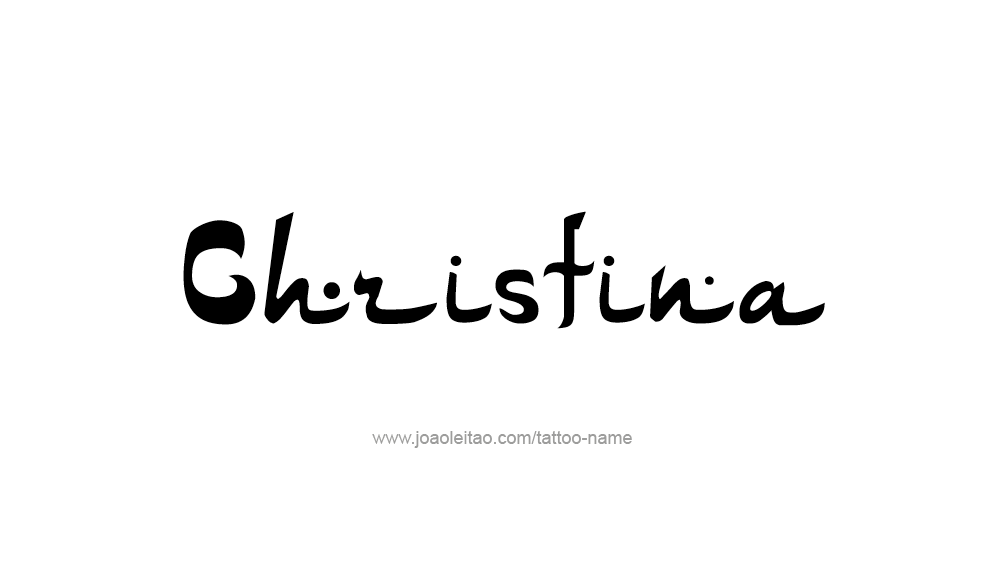 Tattoo Design Name Christina  