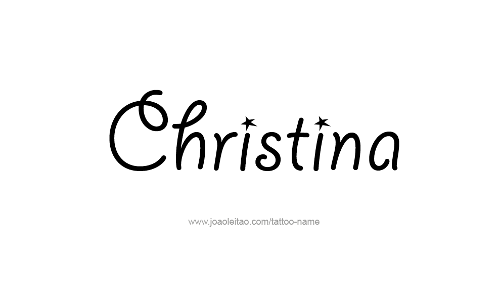 Tattoo Design Name Christina  