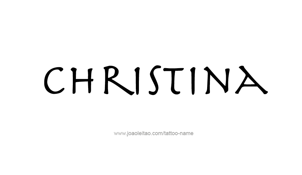 Tattoo Design Name Christina  