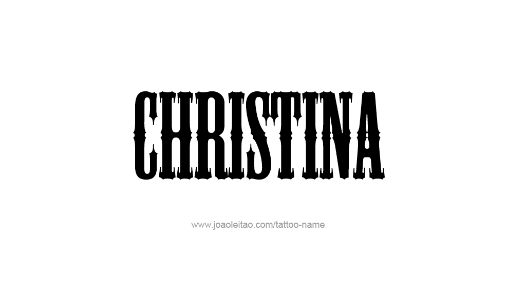 Tattoo Design Name Christina  