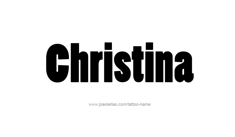 Tattoo Design Name Christina  