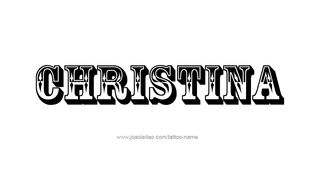 Tattoo Design Name Christina  