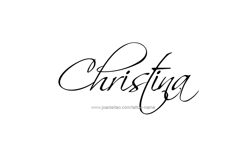 Tattoo Design Name Christina  