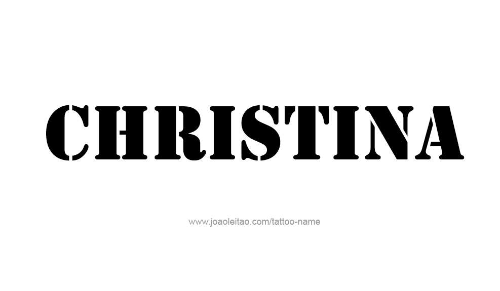 Tattoo Design Name Christina  