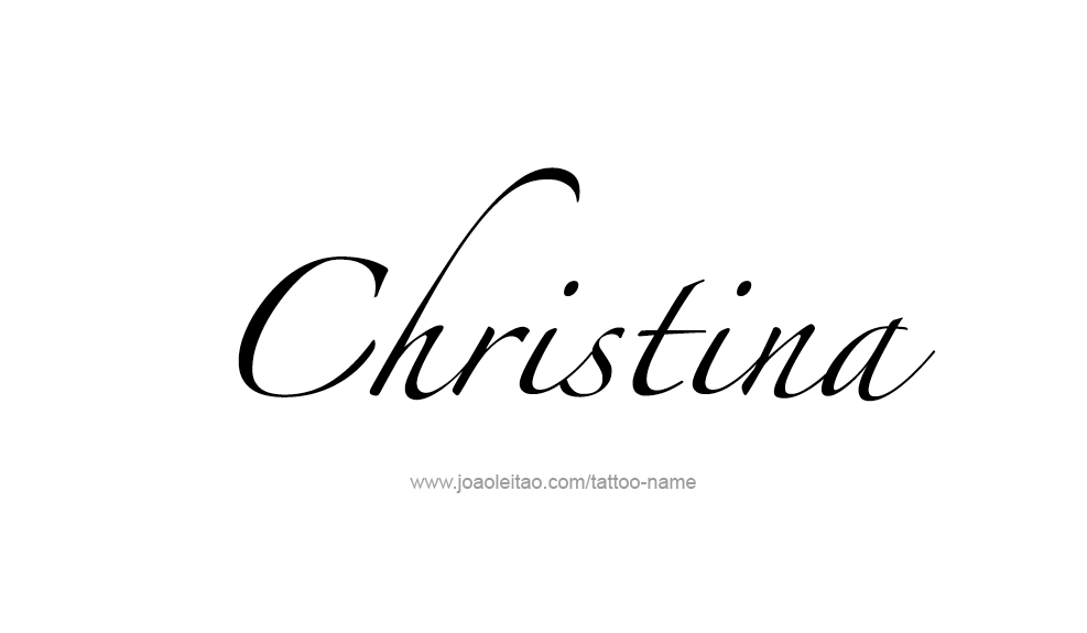 Tattoo Design Name Christina  