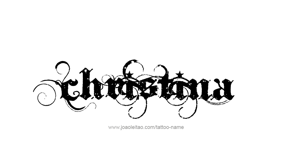 Tattoo Design Name Christina  