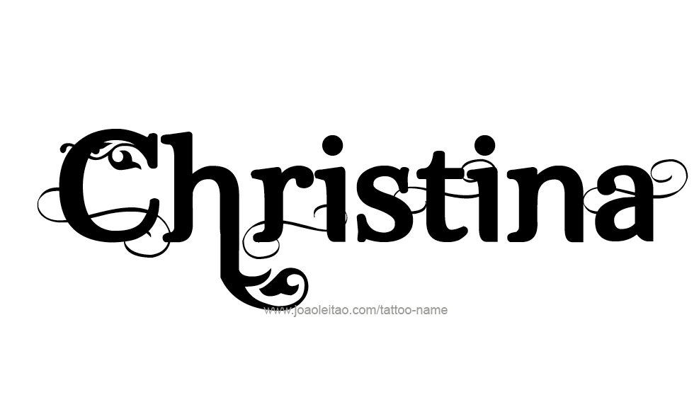 Tattoo Design Name Christina  