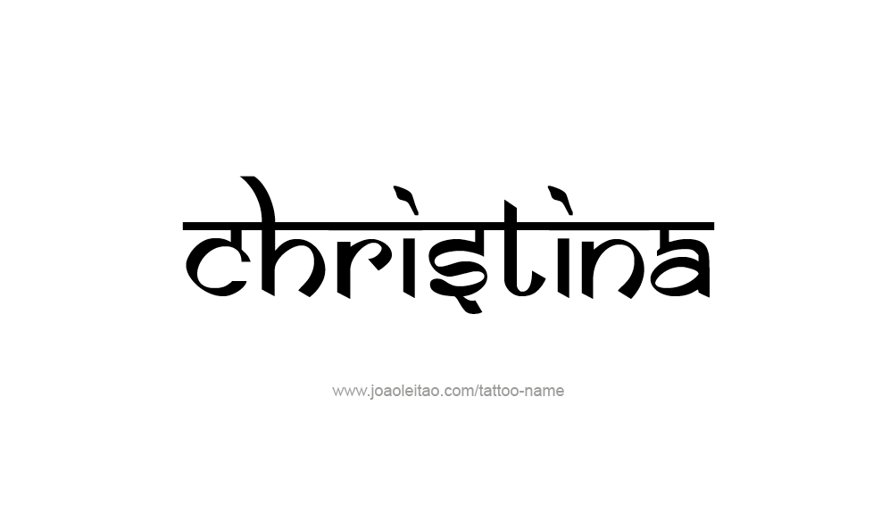 Tattoo Design Name Christina  