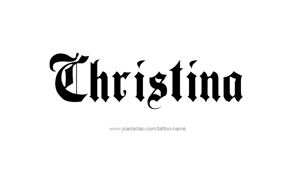 Tattoo Design Name Christina  