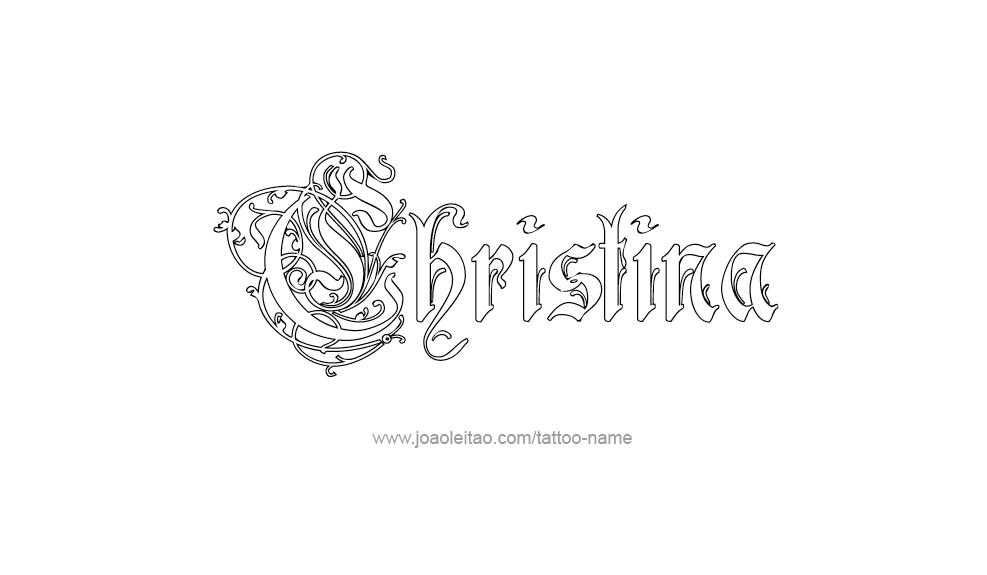 Tattoo Design Name Christina  