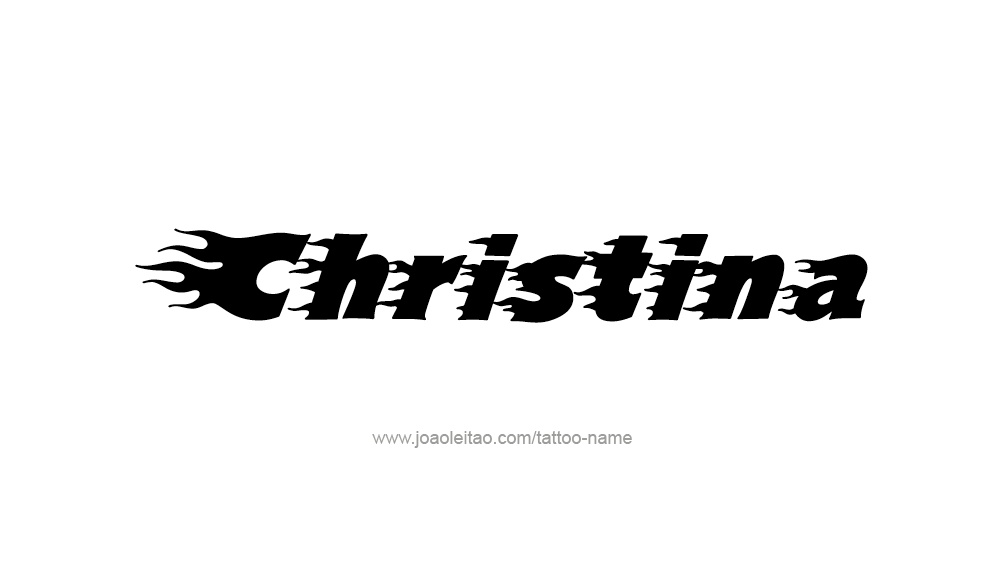 Tattoo Design Name Christina  