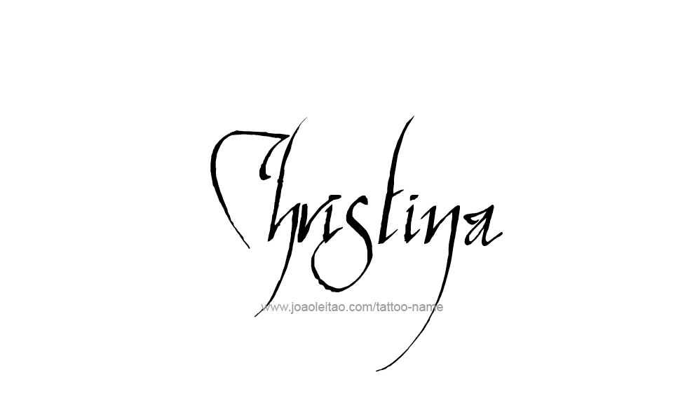 Tattoo Design Name Christina  