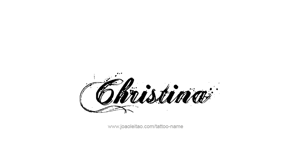 Tattoo Design Name Christina  