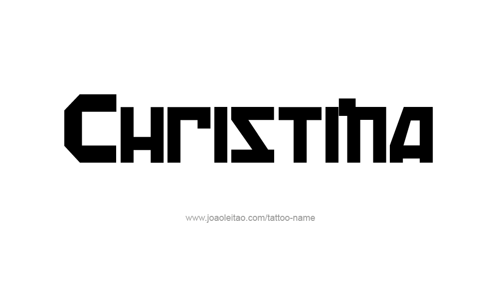 Tattoo Design Name Christina  