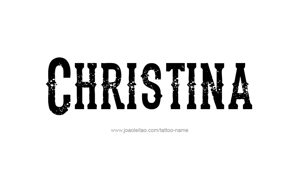 Tattoo Design Name Christina  