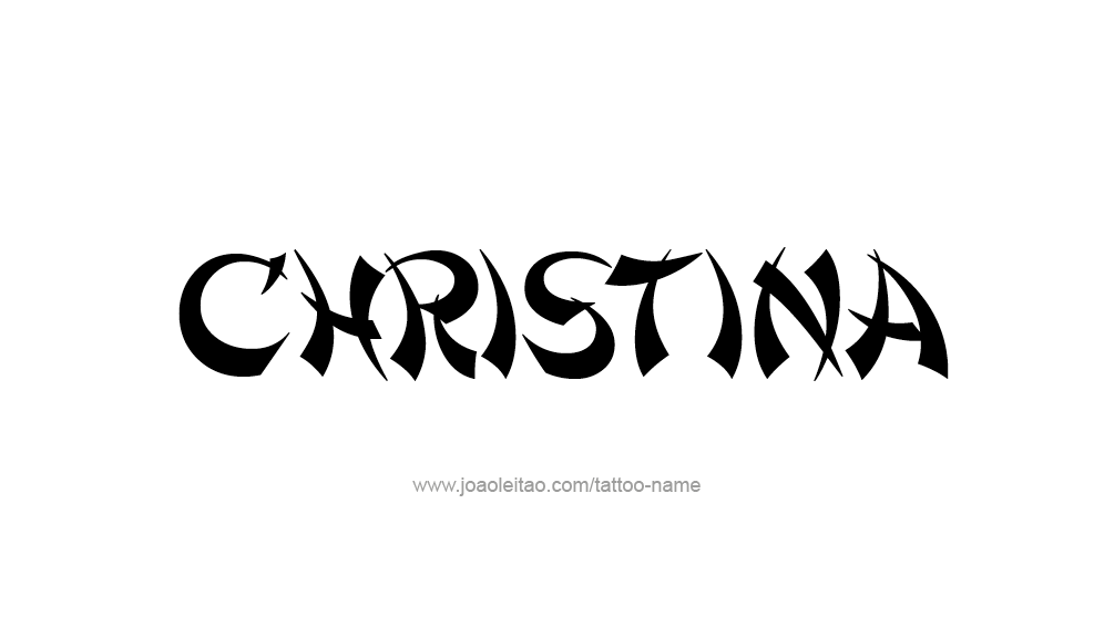 Tattoo Design Name Christina  