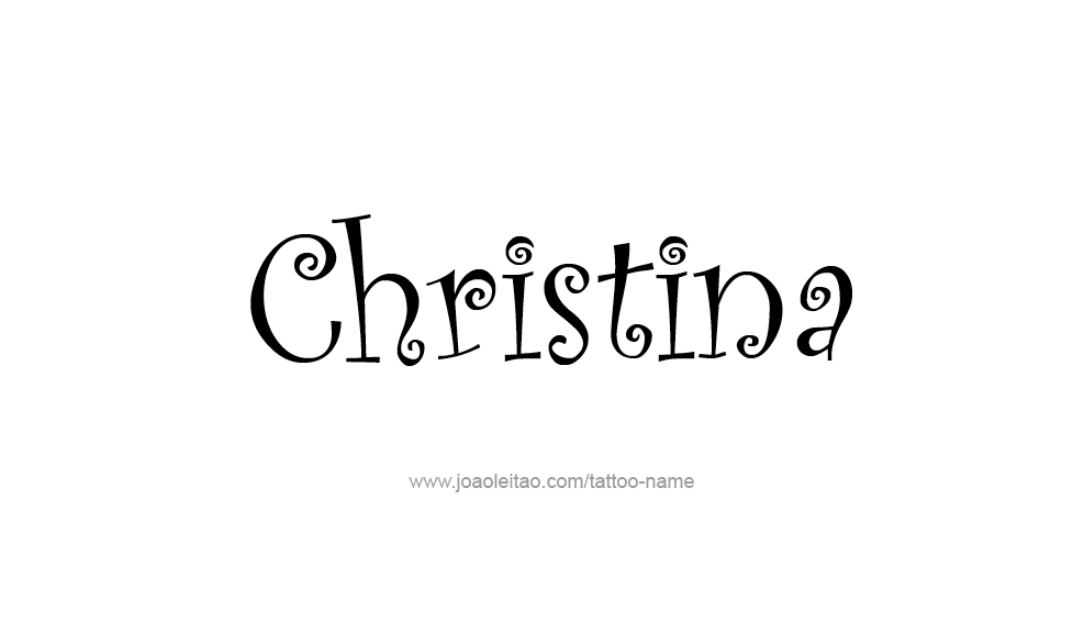 Tattoo Design Name Christina  