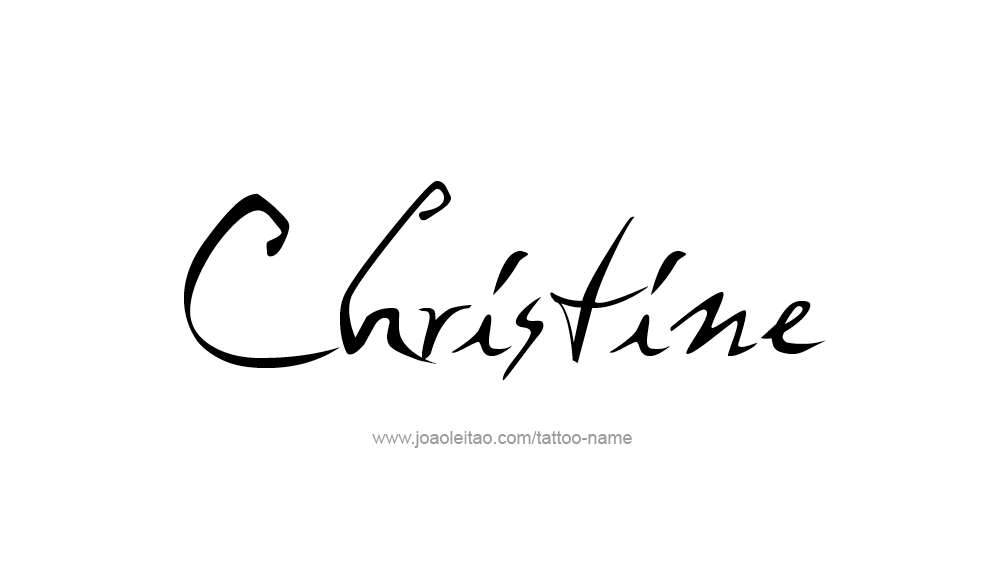 Tattoo Design Name Christine   