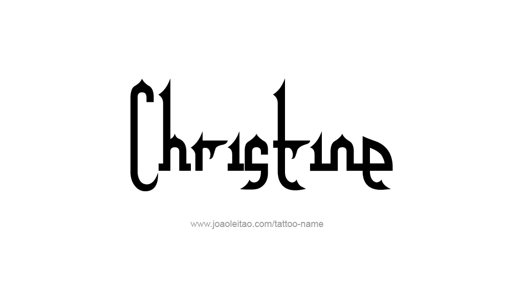 Tattoo Design Name Christine   