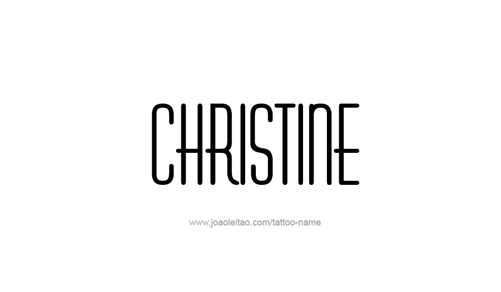 Tattoo Design Name Christine   