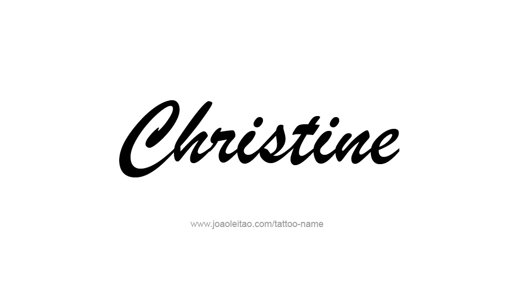 Tattoo Design Name Christine   