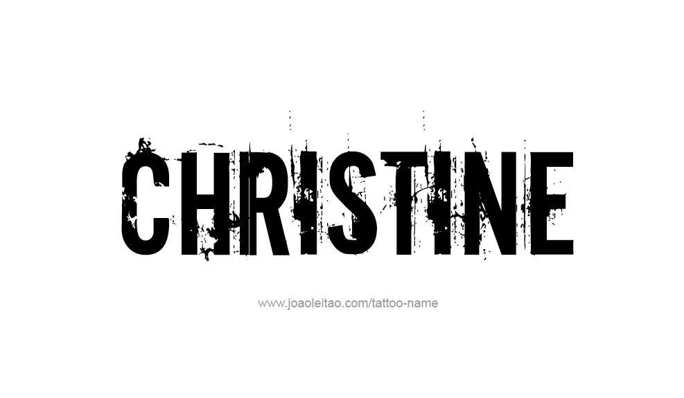 Tattoo Design Name Christine   