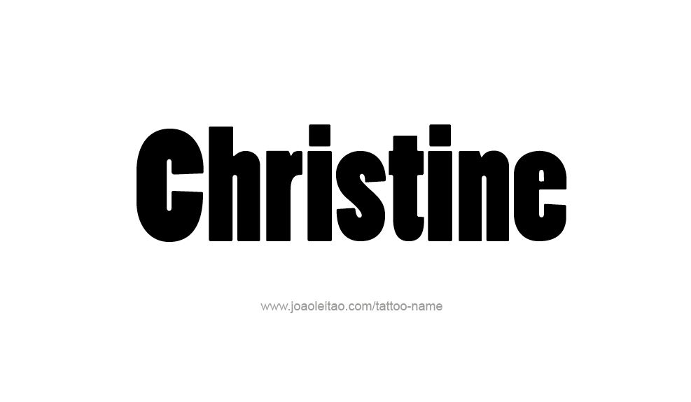 Tattoo Design Name Christine   