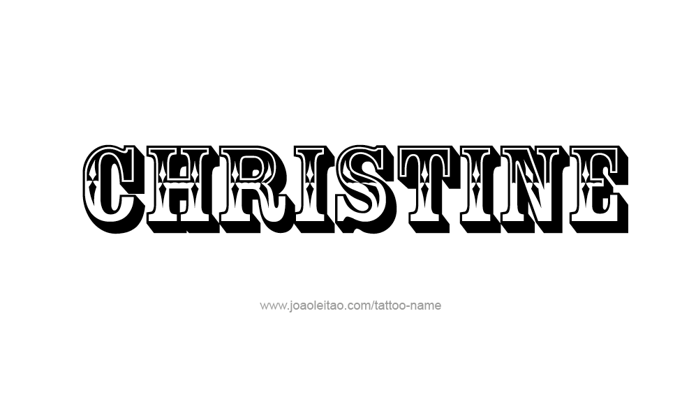 Tattoo Design Name Christine   