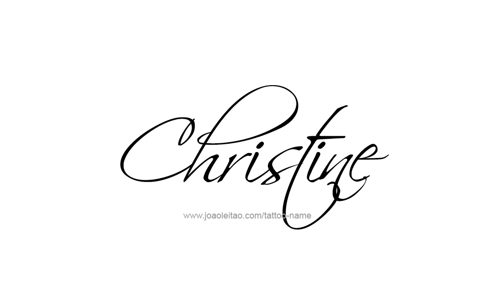 Tattoo Design Name Christine   