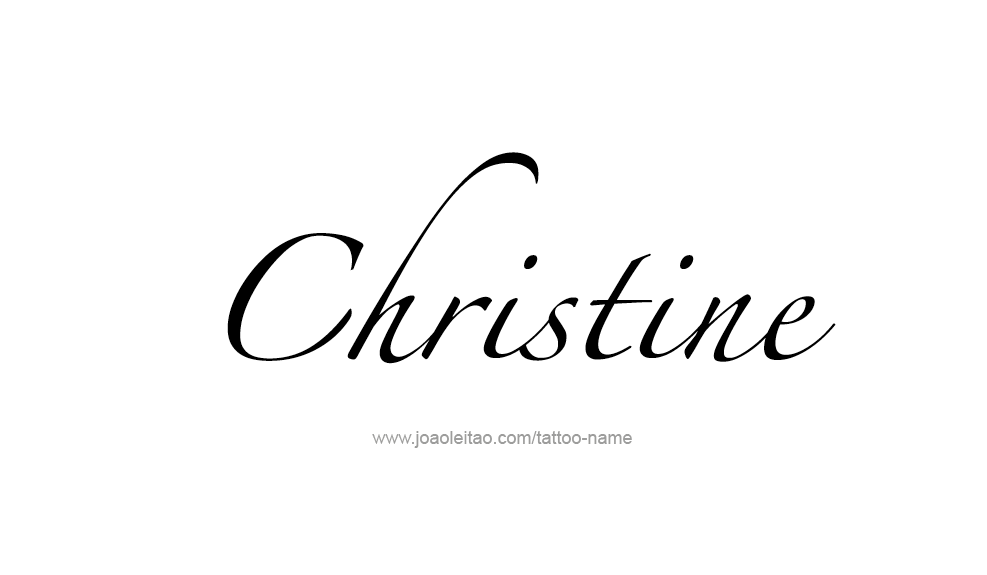 Tattoo Design Name Christine   